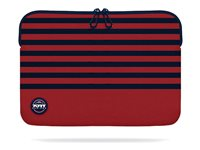 PORT Designs La Marinière - Housse d'ordinateur portable - mousse à mémoire de forme - 13" - 14" - rouge, marine 140418