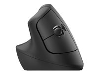 Logitech Lift Vertical Ergonomic Mouse - Souris verticale - ergonomique - pour gauchers - optique - 6 boutons - sans fil - Bluetooth, 2.4 GHz - récepteur USB Logitech Logi Bolt - graphite 910-006474